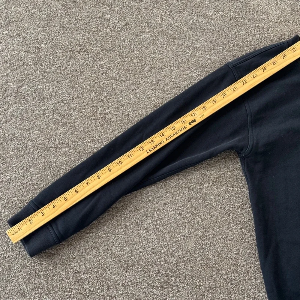 Lululemon Womens Black Crewneck Sweatshirt V-Stitch Pullover‎ Fleece Top S
